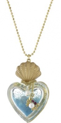 Betsey Johnson Sea Excursion Heart Bottle Pendant Long Necklace Betsey Johnson Sea Excursion Heart Bottle Pendant Long Necklace
