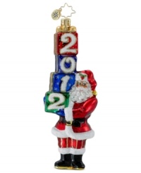 Make it special with Santa. Crafted of brilliant hand-painted glass, Christopher Radko's Dated for Delivery ornament will commit this Christmas to memory. Make it special with Santa. Crafted of brilliant hand-painted glass, Christopher Radko's Dated for Delivery ornament will commit this Christmas to memory.