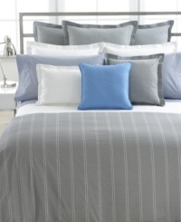 Sleek and sophisticated. The grey stripes of this Lauren Ralph Lauren bedskirt complement the cool hues of the Jermyn Street bedding collection. (Clearance) Sleek and sophisticated. The grey stripes of this Lauren Ralph Lauren bedskirt complement the cool hues of the Jermyn Street bedding collection. (Clearance)
