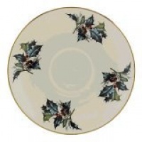 Lenox Winter Greetings Gold Banded Ivory China Saucer Lenox Winter Greetings Gold Banded Ivory China Saucer