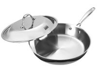 Cooks Standard NC-00239 12-Inch Ply Clad Stainless Steel Fry Pan with Dome Lid, Multi Cooks Standard NC-00239 12-Inch Ply Clad Stainless Steel Fry Pan with Dome Lid, Multi