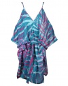 Ramona La Rue Womens Chloe Print Tie Waist Silk Dress