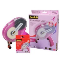 Scotch CAT 085 Advanced Tape Glider with 2 Rolls of 1/4-Inch by 36-Yard Acid Free Tape,Cure Pink Scotch CAT 085 Advanced Tape Glider with 2 Rolls of 1/4-Inch by 36-Yard Acid Free Tape,Cure Pink