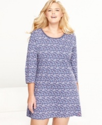 Relax in the pretty prints of Nautica's plus-size Carriage House sleep shirt. Featuring 3/4 length sleeves, this cozy style hits above the knee. Relax in the pretty prints of Nautica's plus-size Carriage House sleep shirt. Featuring 3/4 length sleeves, this cozy style hits above the knee.