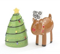 Holiday Reindeer And Christmas Tree Salt And Pepper Shakers Adorable Holiday Kitchen Decor Holiday Reindeer And Christmas Tree Salt And Pepper Shakers Adorable Holiday Kitchen Decor