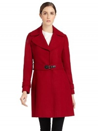 THE LOOKTonal stitched detailingNotched collarConcealed snap closureBelted detail on sleevesDual seam pocketsBelted waistTHE FITAbout 34 from shoulder to hemTHE MATERIALWool/polyester/viscoseFully linedCARE & ORIGINMachine washImportedModel shown is 5'10 (177cm) wearing US size 4. THE LOOKTonal stitched detailingNotched collarConcealed snap closureBelted detail on sleevesDual seam pocketsBelted waistTHE FITAbout 34 from shoulder to hemTHE MATERIALWool/polyester/viscoseFully linedCARE & ORIGINMachine washImportedModel shown is 5'10 (177cm) wearing US size 4.