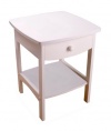 Winsome Wood End Table/Night Stand with Drawer and Shelf, White