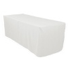6 ft. Fitted Polyester Tablecloth White