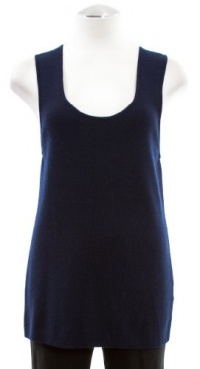Eileen Fisher Evening Merino Wool Ribbed Scoop Neck Sleeveless Shell Top Medium Eileen Fisher Evening Merino Wool Ribbed Scoop Neck Sleeveless Shell Top Medium