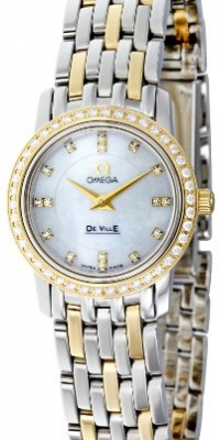Omega Women's 4375.75 White Mother-Of-Pearl Dial DeVille Prestige Watch Omega Women's 4375.75 White Mother-Of-Pearl Dial DeVille Prestige Watch