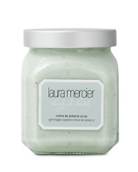 Laura Mercier Crème de Pistache Scrub is a polishing body scrub with fine-milled pistachio shells to gently slough skin. Vitamins A and E protect and soothe skin for softer, moisturized skin. The gentle formula can be used every other day, but is mild enough for everyday use. Crème de Pistache is a decadent blend of gourmande ingredients inspired by the nutty aromas of pistachio desserts. Capturing the essence of creamy pistachio nuts, almond, praline and hazelnut nuances and freshly whipped cream are combined for a rich, luscious experience. Laura Mercier Crème de Pistache Scrub is a polishing body scrub with fine-milled pistachio shells to gently slough skin. Vitamins A and E protect and soothe skin for softer, moisturized skin. The gentle formula can be used every other day, but is mild enough for everyday use. Crème de Pistache is a decadent blend of gourmande ingredients inspired by the nutty aromas of pistachio desserts. Capturing the essence of creamy pistachio nuts, almond, praline and hazelnut nuances and freshly whipped cream are combined for a rich, luscious experience.