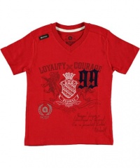 Akademiks Loyalty & Courage T-Shirt (Sizes 2T - 4T) - red, 3t Akademiks Loyalty & Courage T-Shirt (Sizes 2T - 4T) - red, 3t