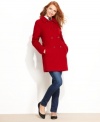Anne Klein's pretty red coat is a radiant addition to your fall wardrobe.