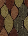 Dalyn Studio Chocolate, Brick Red, Celery Leaf Patterns 5 by 7-Feet 9-Inch Area Rug