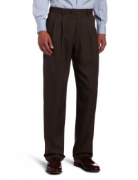 Haggar Men's Micro Houndstooth Pleat Front Expandable Waist Dress Pant Haggar Men's Micro Houndstooth Pleat Front Expandable Waist Dress Pant