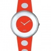 Alessi Men's AL8013 Luna Stainless Steel Red and White Decoration Designed by Alessandro Mendini Watch