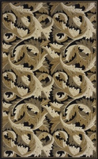 Area Rug 3x5 Rectangle Transitional Black Color - Momeni Nouveau Rug from RugPal Area Rug 3x5 Rectangle Transitional Black Color - Momeni Nouveau Rug from RugPal