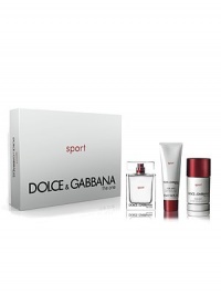 Dolce & Gabbana The One Sport celebrates the deepest and most genuine values of sport and life. A fresh, clean fragrance. Set contains 3.4 oz. Eau de Toilette, 2.5 oz. Deodorant Stick, and 1.7 oz. Shower Gel. Dolce & Gabbana The One Sport celebrates the deepest and most genuine values of sport and life. A fresh, clean fragrance. Set contains 3.4 oz. Eau de Toilette, 2.5 oz. Deodorant Stick, and 1.7 oz. Shower Gel.