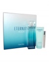 Eternity Aqua By Calvin Klein 3pc Set: 3.4 Oz EDP Spray+3.4 Oz Luxurious Body Lotion+ 0.33 Oz EDP Rollerball (Holiday 2012 Edition)
