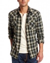 True Religion Men's Long Sleeve Rocky Plaid Western Shirt