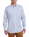 Nautica Men's Long Sleeve Poplin Mini Plaid Woven