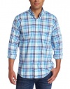 Nautica Men's Long Sleeve Mechanical Stretch Gingham Woven