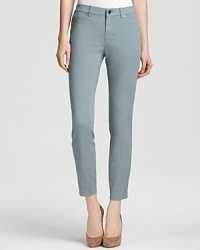 A classic silhouette and soft hue make these Elie Tahari straight-leg jeans a must-have spring wardrobe addition. A classic silhouette and soft hue make these Elie Tahari straight-leg jeans a must-have spring wardrobe addition.