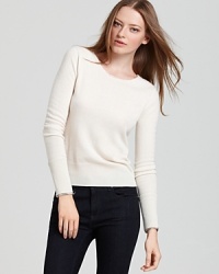 Classic and unadorned, this Burberry Brit cashmere sweater has all the makings of a wardrobe staple. Turn back the cuffs to show off the brand's signature check print while staying subtle. Classic and unadorned, this Burberry Brit cashmere sweater has all the makings of a wardrobe staple. Turn back the cuffs to show off the brand's signature check print while staying subtle.