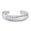 Sterling Silver Filigree Floral Cuff Bangle Bracelet