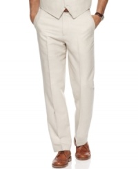 Change your daily work pattern with these herringbone dress pants from Perry Ellis. Change your daily work pattern with these herringbone dress pants from Perry Ellis.