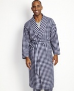 Cover up in comfort with this Sunday-morning special robe from Nautica.