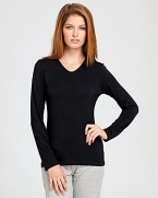 Calvin Klein Underwear Essentials long sleeve v-neck. A soft and lightweight v-neck shirt with long sleeves. Style #S1274