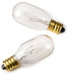 Jerdon JPT25W 25-Watt Mirror Replacement Light Bulbs, 2 on a Card