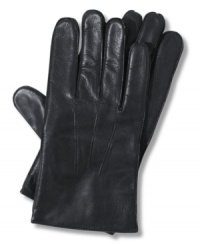 These sleek leather gloves from Ralph Lauren add sophistication to your cold-weather style. These sleek leather gloves from Ralph Lauren add sophistication to your cold-weather style.
