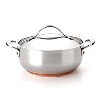 Strong, longlasting stainless steel construction lets this durable casserole from Anolon move seamlessly from the stove to the oven to the table. Designed with a double full cap base with a layer of copper encapsulated by steel and aluminum for optimum heat control, it features a magnetized stainless-steel cap that's suitable for all stovetops, including induction. Cast stainless-steel handles secured with sturdy dual rivets make it easy to maneuver and transport.