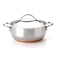 Strong, longlasting stainless steel construction lets this durable casserole from Anolon move seamlessly from the stove to the oven to the table. Designed with a double full cap base with a layer of copper encapsulated by steel and aluminum for optimum heat control, it features a magnetized stainless-steel cap that's suitable for all stovetops, including induction. Cast stainless-steel handles secured with sturdy dual rivets make it easy to maneuver and transport. Strong, longlasting stainless steel construction lets this durable casserole from Anolon move seamlessly from the stove to the oven to the table. Designed with a double full cap base with a layer of copper encapsulated by steel and aluminum for optimum heat control, it features a magnetized stainless-steel cap that's suitable for all stovetops, including induction. Cast stainless-steel handles secured with sturdy dual rivets make it easy to maneuver and transport.
