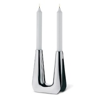 Georg Jensen Candleholder Design #1087. Created by Søren Georg Jensen, in 1960 and originally crafted in silver, this iconic candlestick has been reinterpreted in polished steel for a new generation of design connoisseurs. Georg Jensen Candleholder Design #1087. Created by Søren Georg Jensen, in 1960 and originally crafted in silver, this iconic candlestick has been reinterpreted in polished steel for a new generation of design connoisseurs.