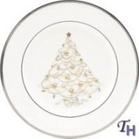 Noritake Palace Christmas Holiday Accent Plate, Platinum Noritake Palace Christmas Holiday Accent Plate, Platinum