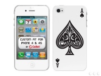 Apple iPhone 4S / 4 / 4G ACE of Spades Card Cellet Design Proguard Rubberized Snap On Protector Cover Case - Includes TWO Bonus Personal Charm Straps! Apple iPhone 4S / 4 / 4G ACE of Spades Card Cellet Design Proguard Rubberized Snap On Protector Cover Case - Includes TWO Bonus Personal Charm Straps!