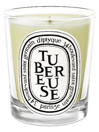 Very strong and flowery, the tuberose gives off an intoxicating and sensual perfume. It is a white bulbous flower native to Mexico, and the most expensive floral raw material in the world, for perfume making.Floral 50-60 hours burn time Keep wick trimmed to ½ to ensure optimal use Hand poured and made in France Very strong and flowery, the tuberose gives off an intoxicating and sensual perfume. It is a white bulbous flower native to Mexico, and the most expensive floral raw material in the world, for perfume making.Floral 50-60 hours burn time Keep wick trimmed to ½ to ensure optimal use Hand poured and made in France