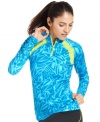 Rev up your workout with Ideology's printed pullover. Made of a breathable fabric blend, it's as comfy as it is chic!