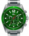 Lacoste Seattle Chronograph Green Dial Stainless Steel Mens Watch 2010640