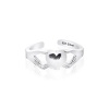 Sterling Silver Toe Ring Claddagh Heart, One Size Fits All