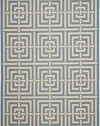 Safavieh CY6937-21 Courtyard Collection Indoor/Outdoor Area Rug, 2-Feet by 3-Feet 7-Inch, Blue and Bone
