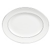 A subtle yet classic collection for formal dining in white fine bone china with platinum-toned accents.