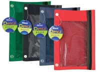 BAZIC 3-Ring Pencil Pouch with a Mesh Window (803), Colors May Vary BAZIC 3-Ring Pencil Pouch with a Mesh Window (803), Colors May Vary