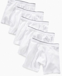 Begin with the basics of comfort in this five-pack of boxer briefs from Greendog.