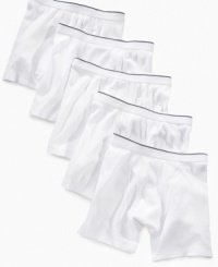 Begin with the basics of comfort in this five-pack of boxer briefs from Greendog. Begin with the basics of comfort in this five-pack of boxer briefs from Greendog.