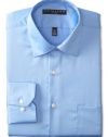 Geoffrey Beene Men's Fitted Sateen Dress Shirt, Blue, 15.5/32-33