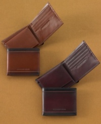 Crafted in smooth, handsome leather, this passcase wallet from Geoffrey Beene is a must-have for guys of all ages. Crafted in smooth, handsome leather, this passcase wallet from Geoffrey Beene is a must-have for guys of all ages.